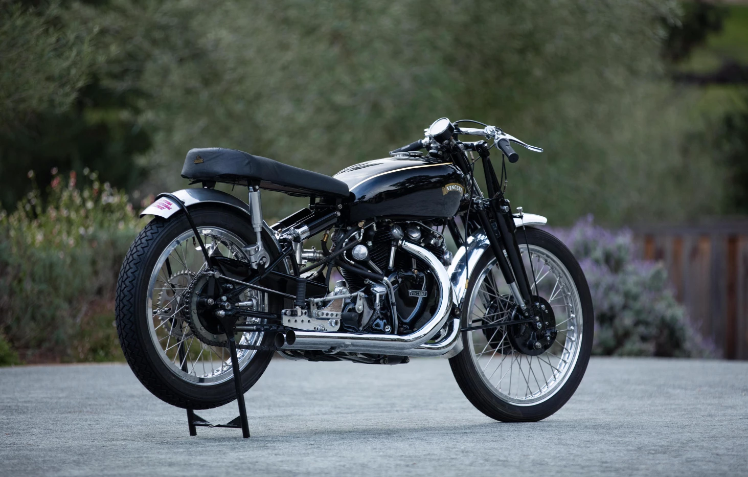 The Ex-Ed LaBelle road racer and drag bike 1952 Vincent Black Shadow Special is expected to sell for $200,000 to $240,000