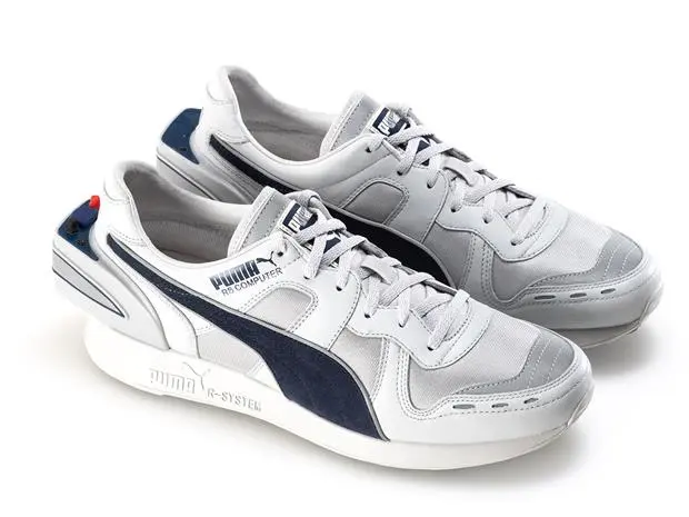 The new Puma RS-Computer shoes run the same Lunar Rock-Limestone-Peacot colorway of the original