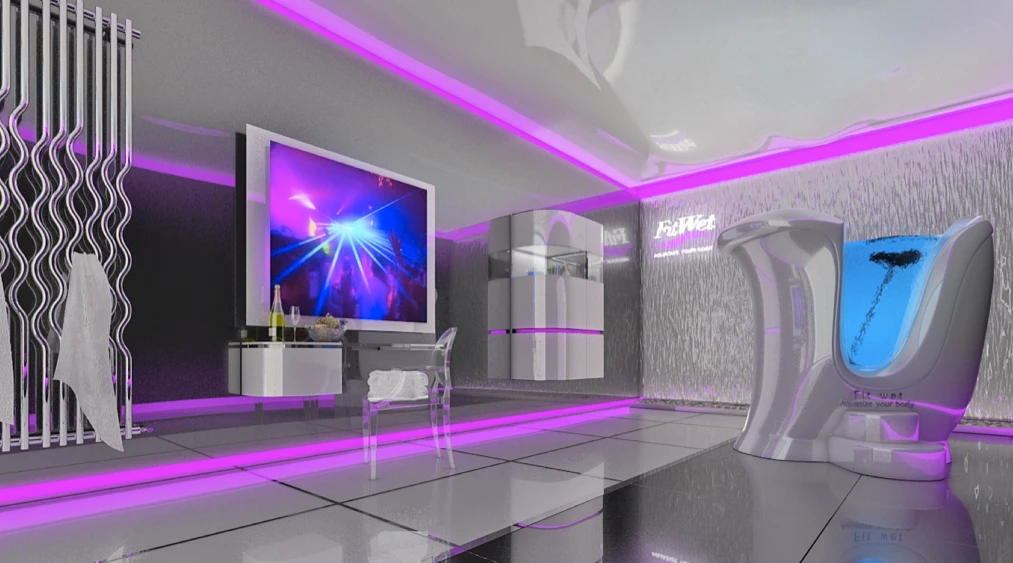 Fit Wet imagines the Jet Bike as the focal point of a futuristic gym