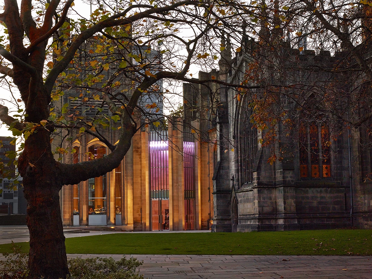 Sheffield Cathedral, by Thomas Ford & Partners, adds a new front door to the cathedral