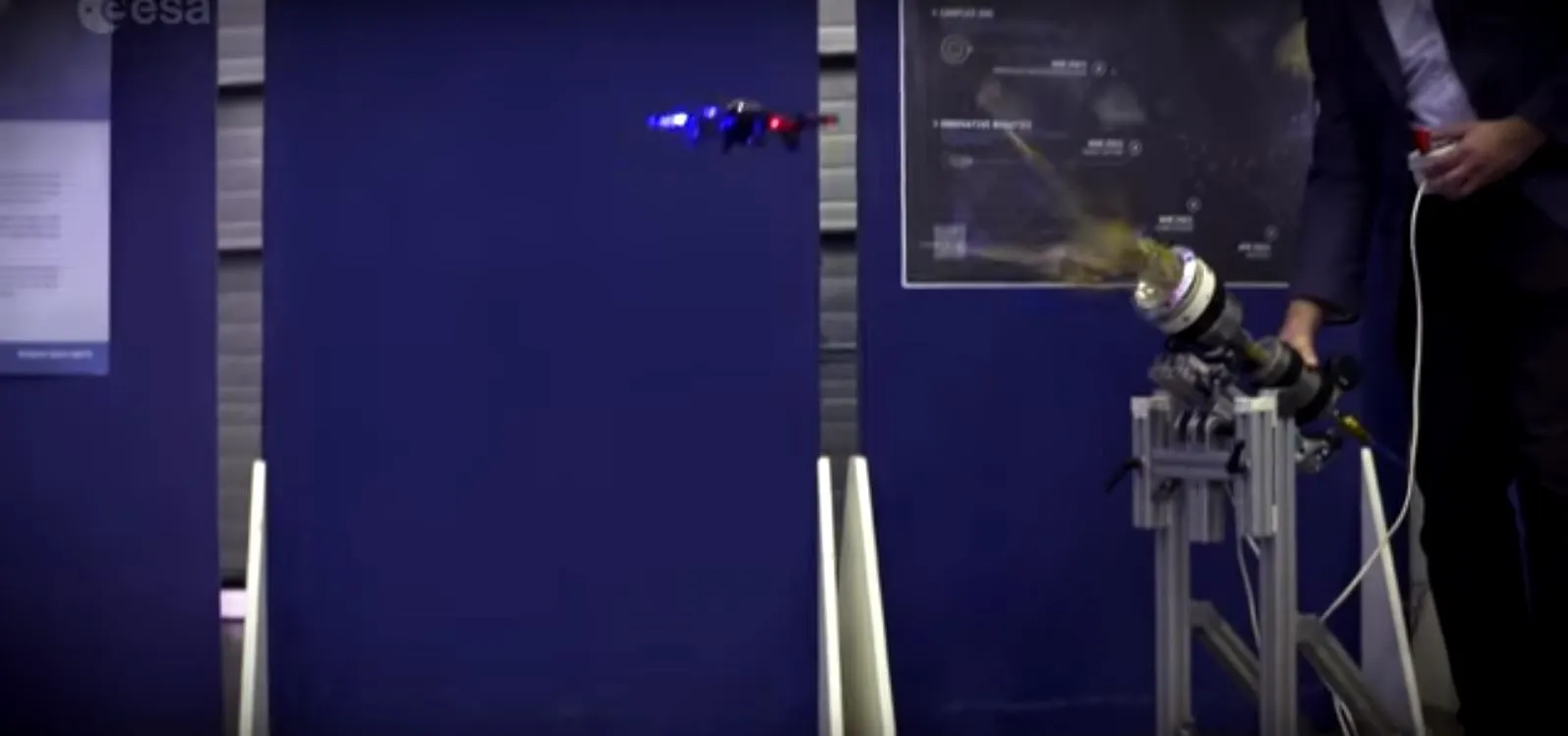 The net gun fired