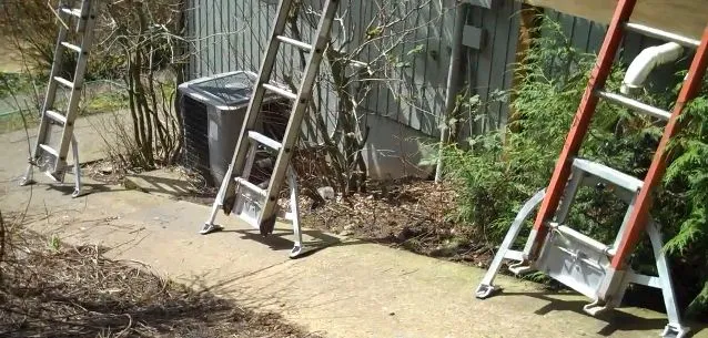 The Thor-Stand is a leveling device that allows ladders to be safely used on sloping ground