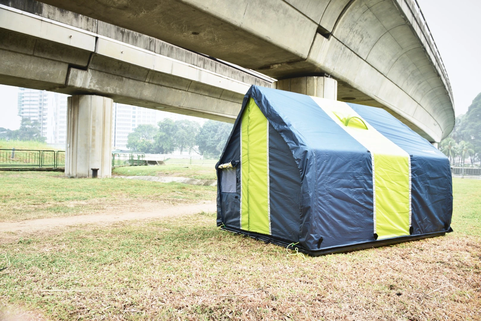 The WeatherHyde tent has a maximum height of 1.6 m (5.2 ft)