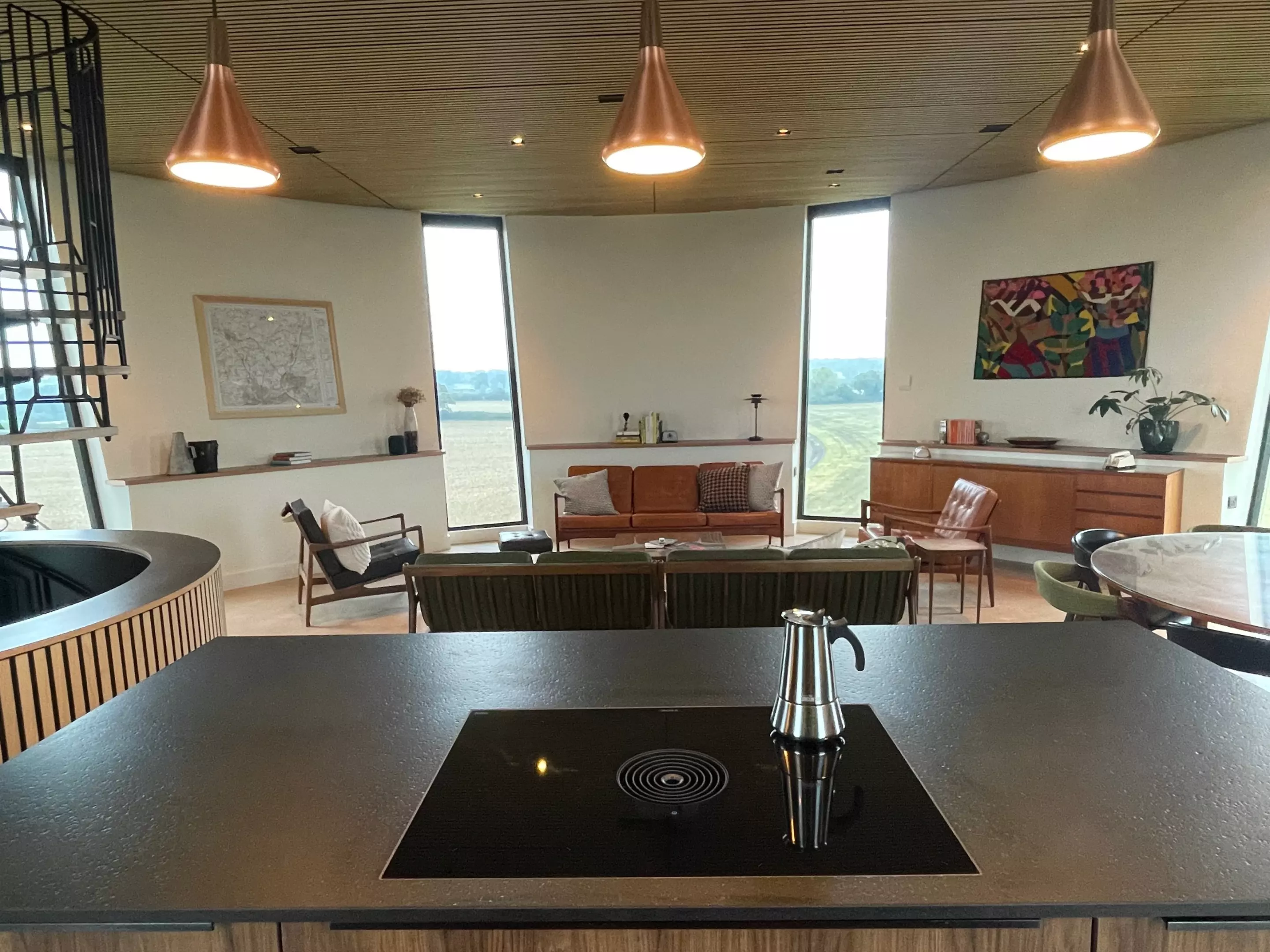 Tonwell Tower's glazing frames 360-degree views of the landscape