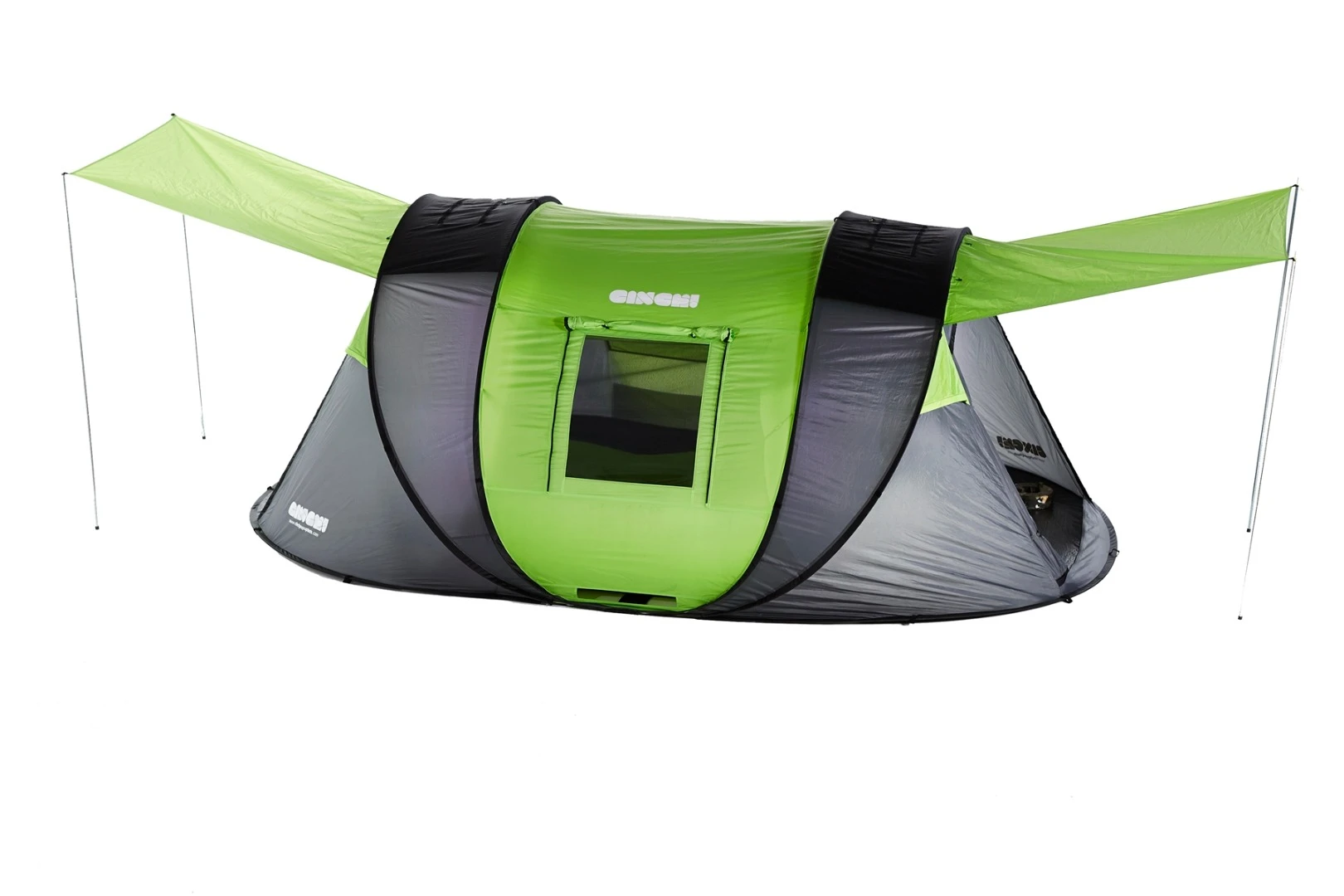 An "extra-thick" groundsheet is aimed at helping to provide comfort for occupants and is stitched to the outer tent to prevent bugs from getting inside
