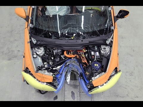 The new EV was at the 2011 Detroit Auto Show where at the company's stand featured a Volvo C30 Electric that had undergone a frontal collision test at 40 mph (64 km/h)
