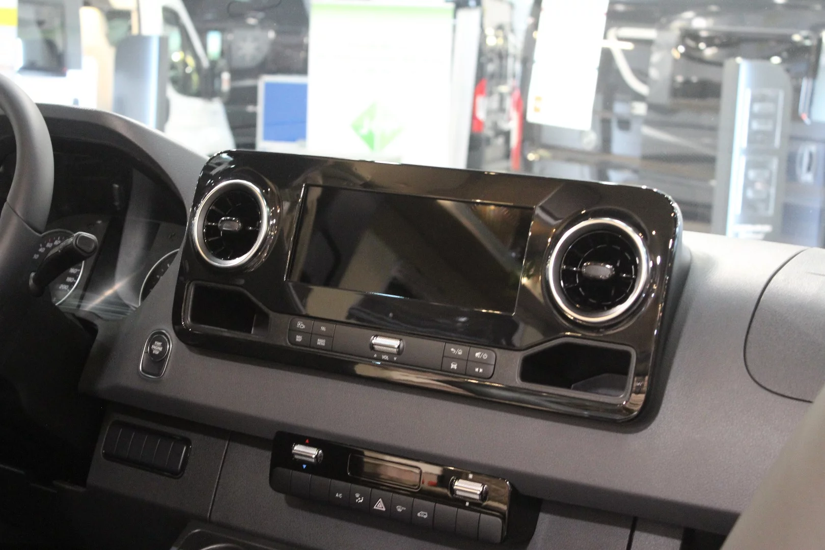 Available MBUX infotainment with voice activation is one of the car-like features on the all-new Sprinter