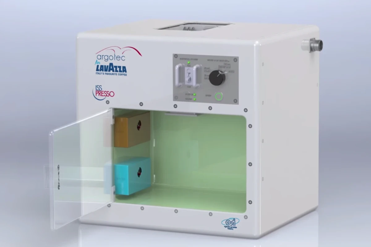 The ISSpresso is designed to work in the zero gravity of the International Space Station