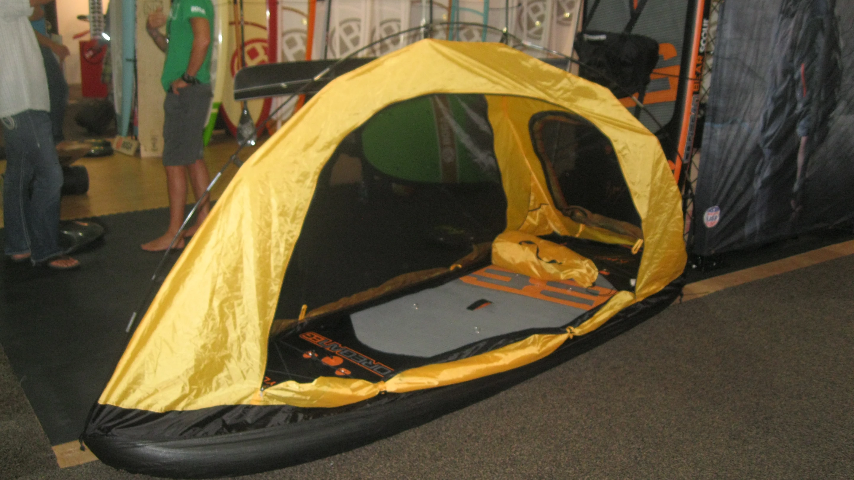 The Scout paddleboard with Ultimate Adventure Tent