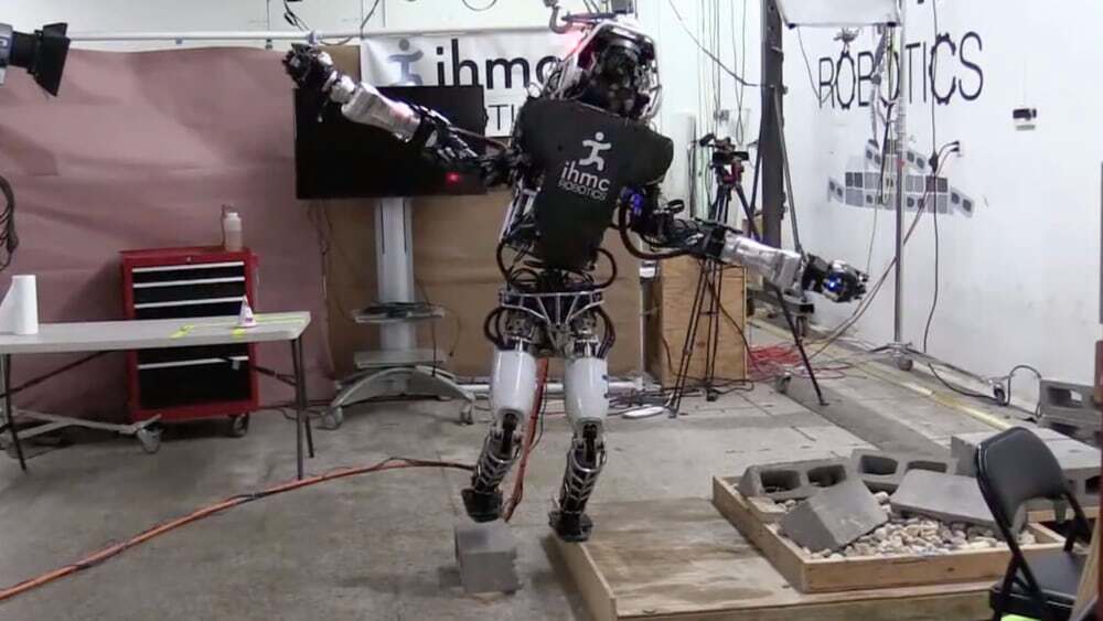 The Atlas balancing itself just like a human