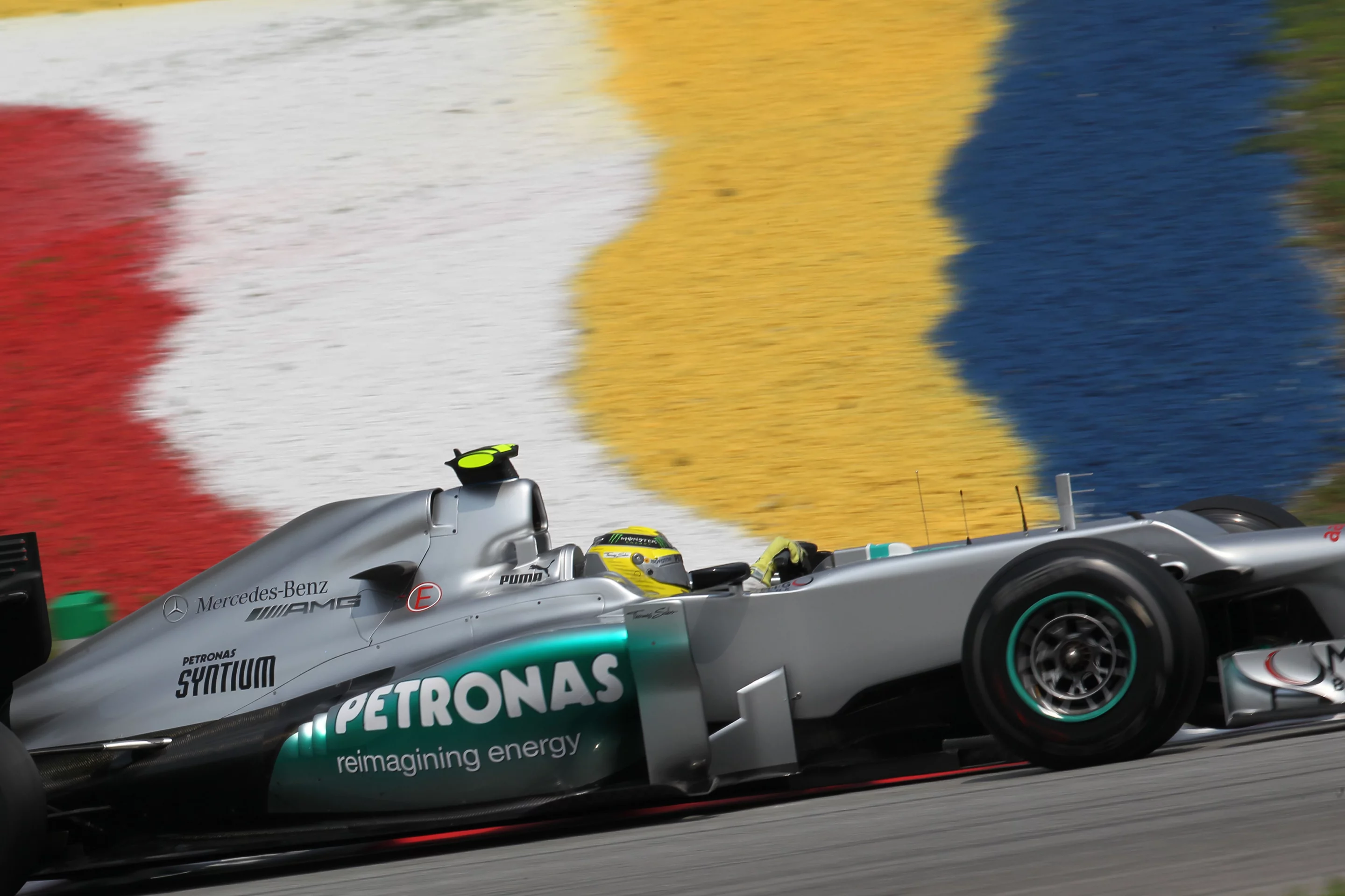 Nicco Rosberg in the 2012 Mercedes Silver Arrow