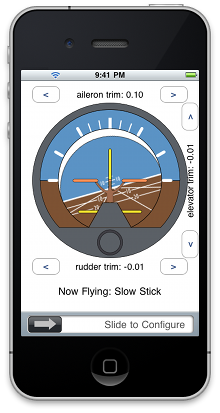 The iPhly control screen
