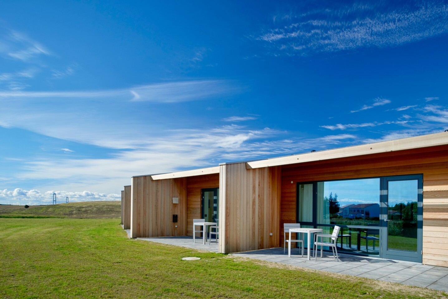 The holiday homes all have motorized lifts for accessibility, which can remain hidden if not needed