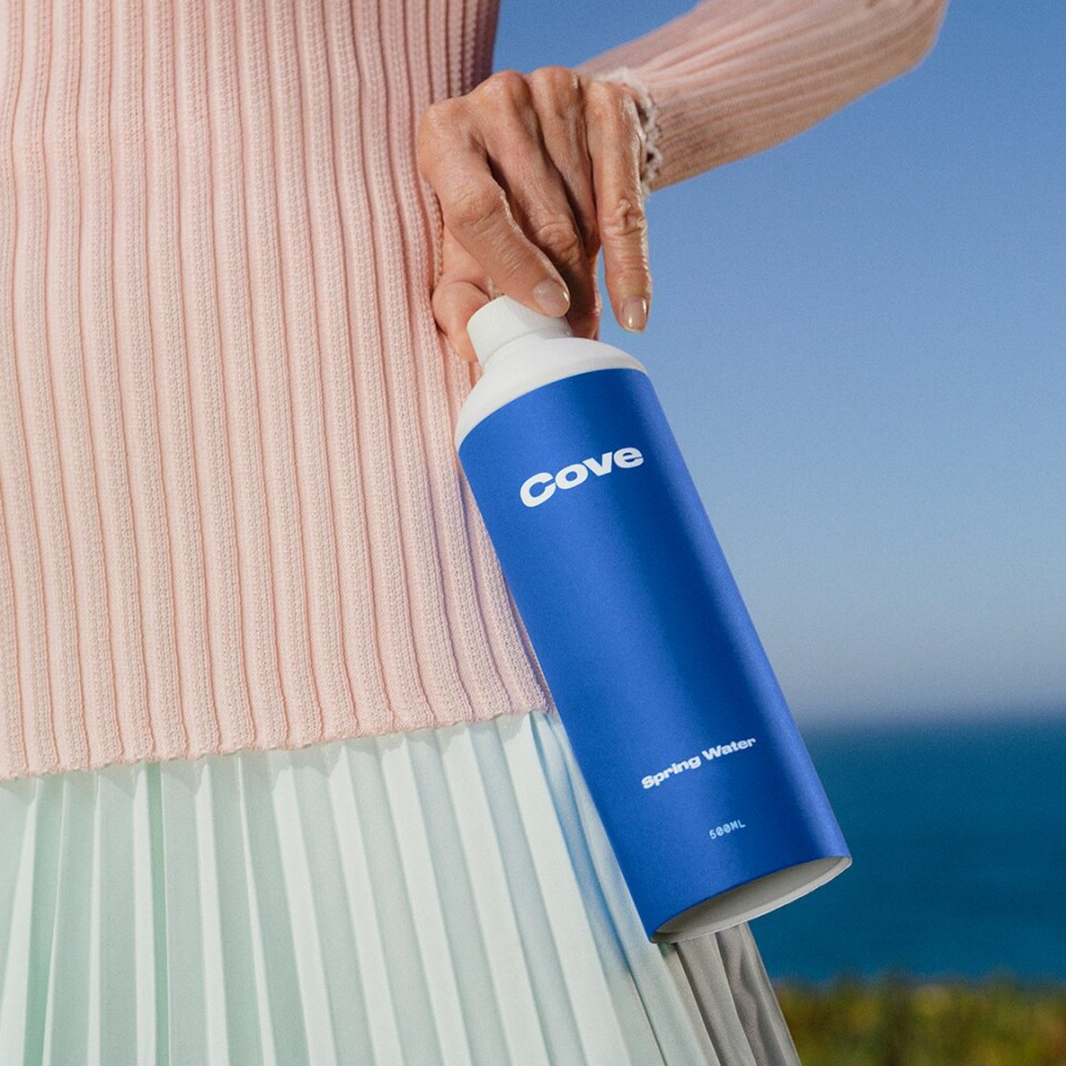 The Cove PHA-based bottle has a shelf life of six months