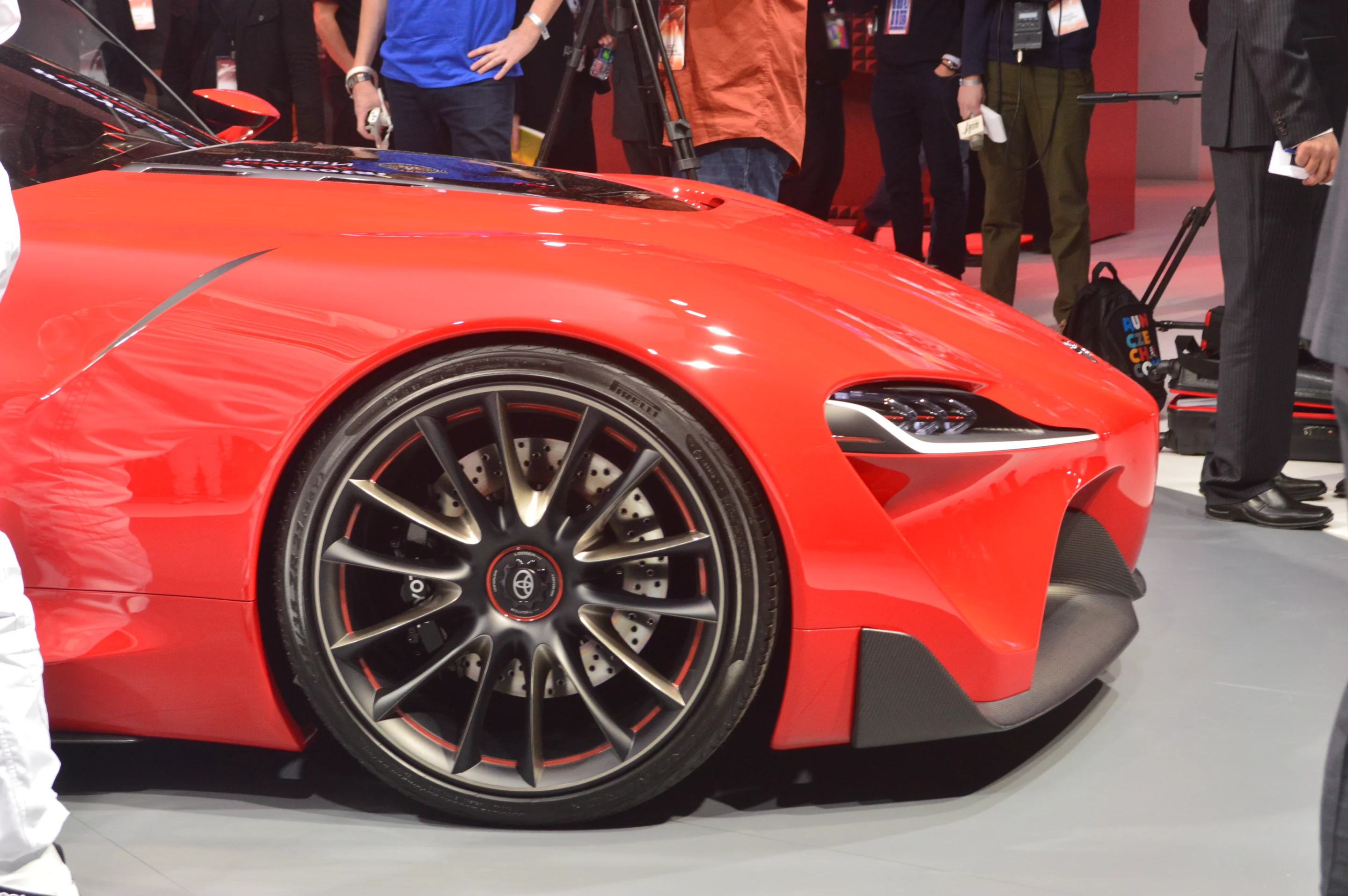 Toyota didn't give any engine specs, but it teases onlookers with a transparent engine panel