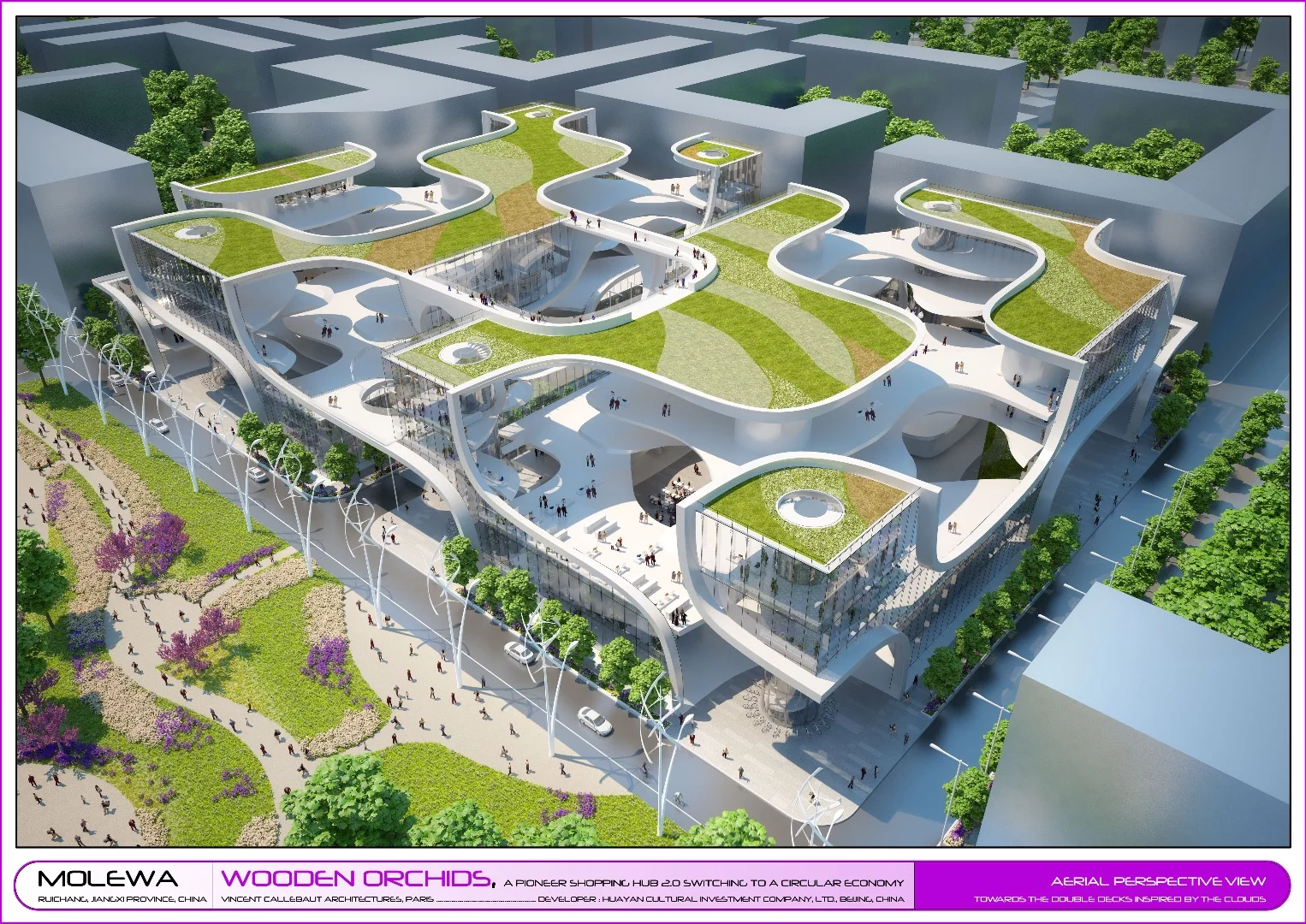 The Wooden Orchids project, by Vincent Callebaut Architectures