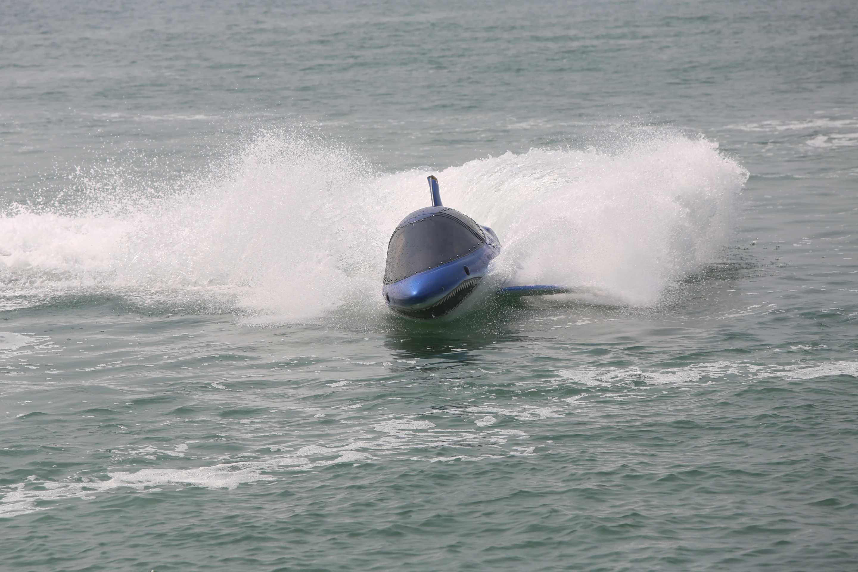 Thanks to its shape and semi-pressurized hull, the Seabreacher has a few tricks which none of its testosterone and adrenalin boy's toy competitors can match. Photo: Husna Namirembe