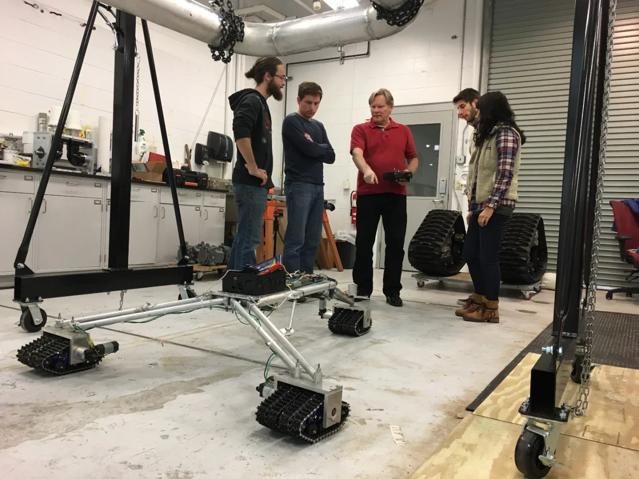 William Dally (center) and part of his student team