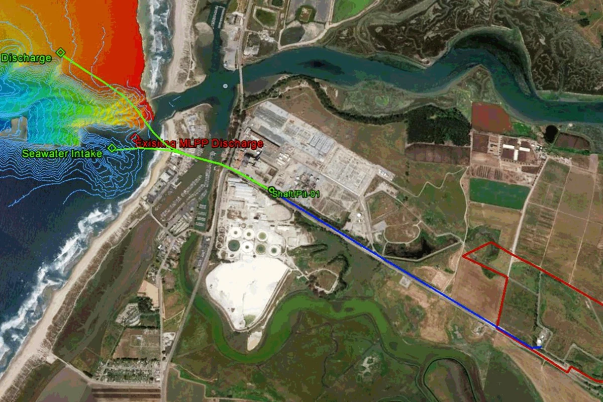 Map of proposed Deep Water Desal desalination plant