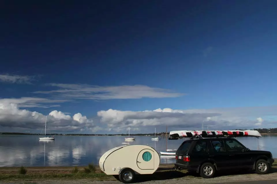 On the road, Gidget trailers are lightweight and compact