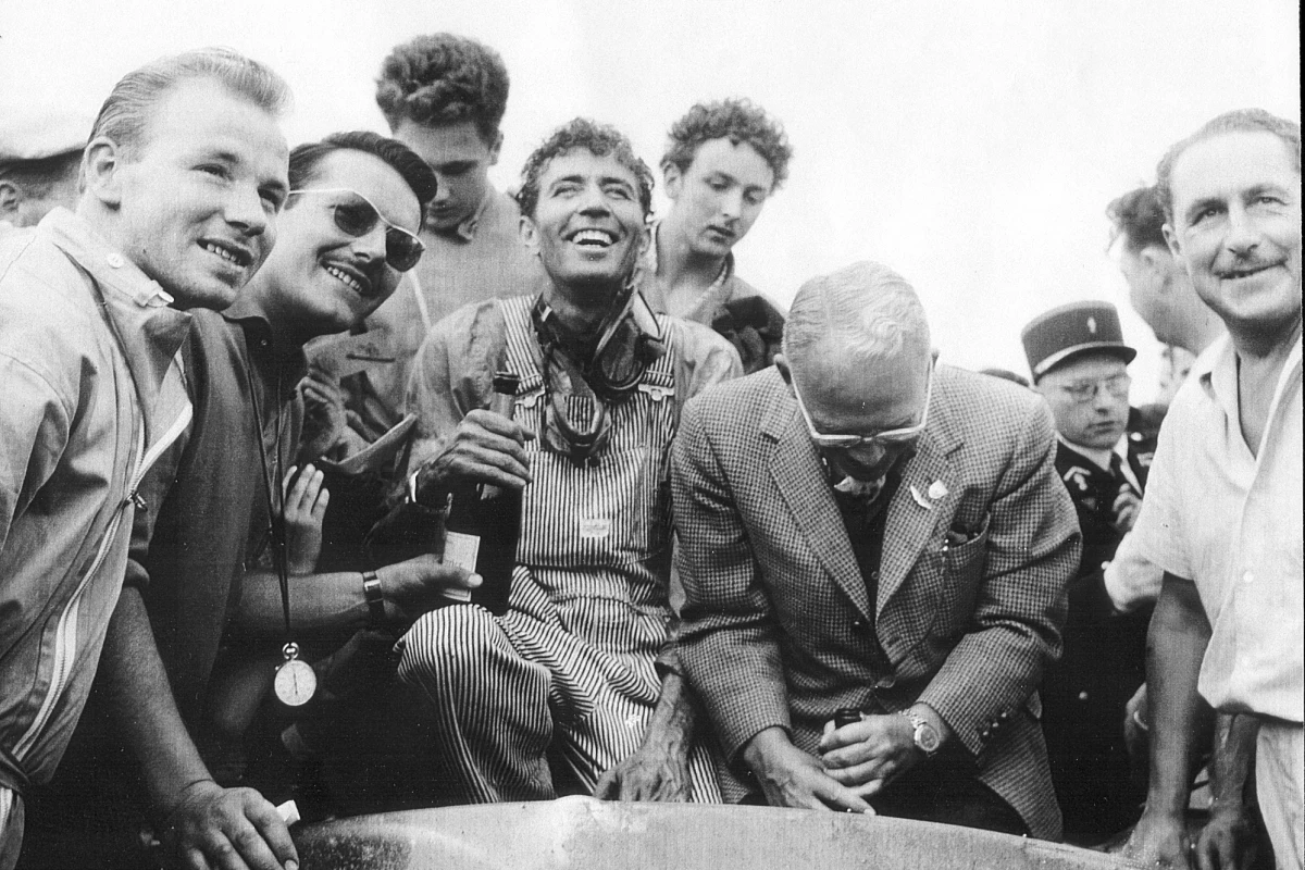 Carroll Shelby is considered one of the great American success stories of the 20th century. Here he is after winning Le Mans in his Chicken farming overalls