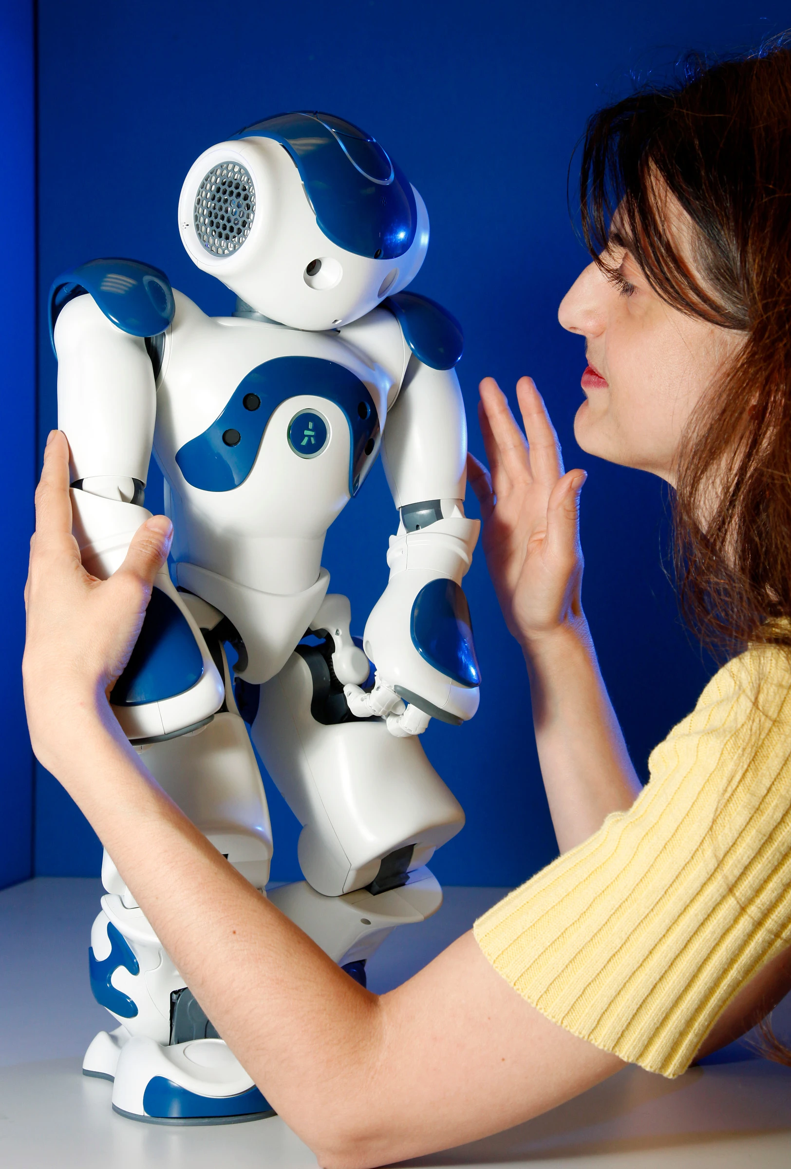 Dr Canamero with a sad robot