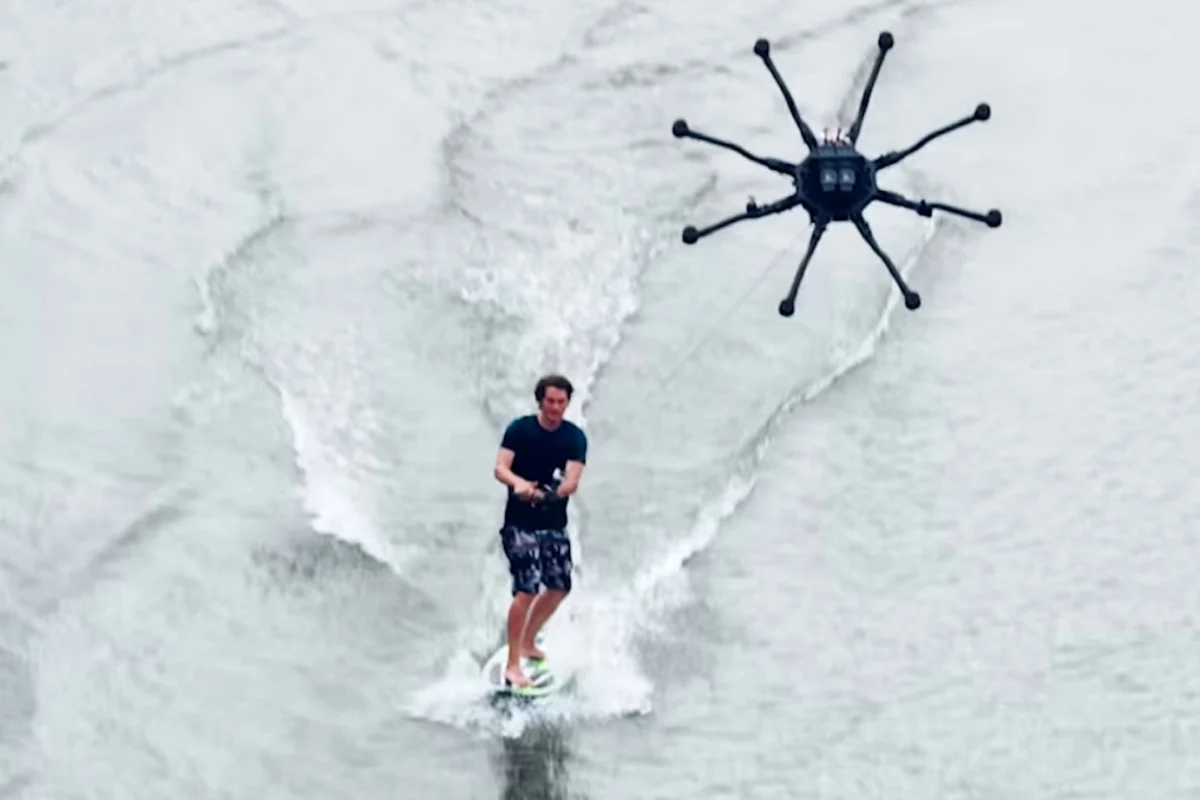 Freefly Systems has previewed a potential new sport: dronesurfing
