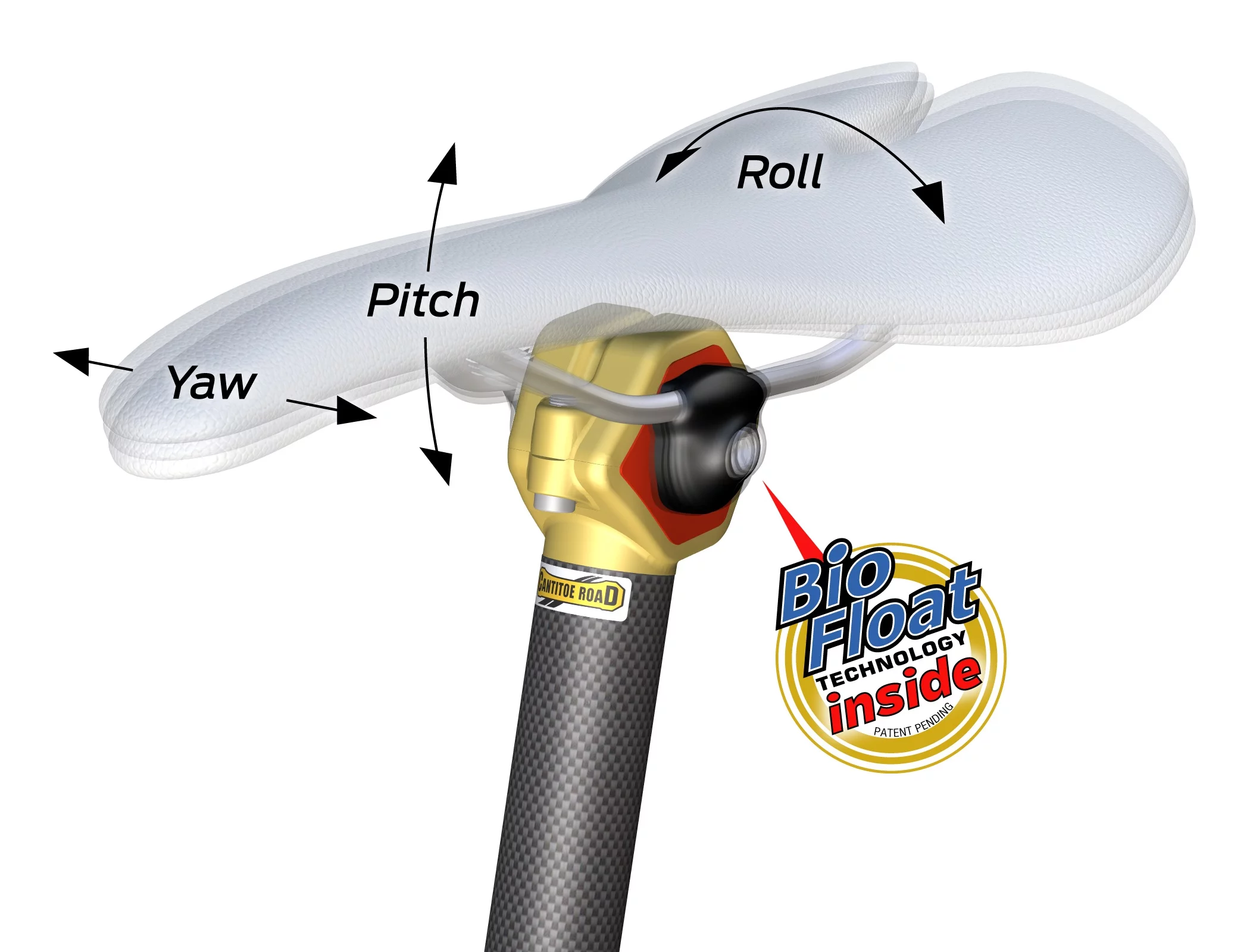 The BioFloat seatpost is designed to let the seat move with the rider's pelvis