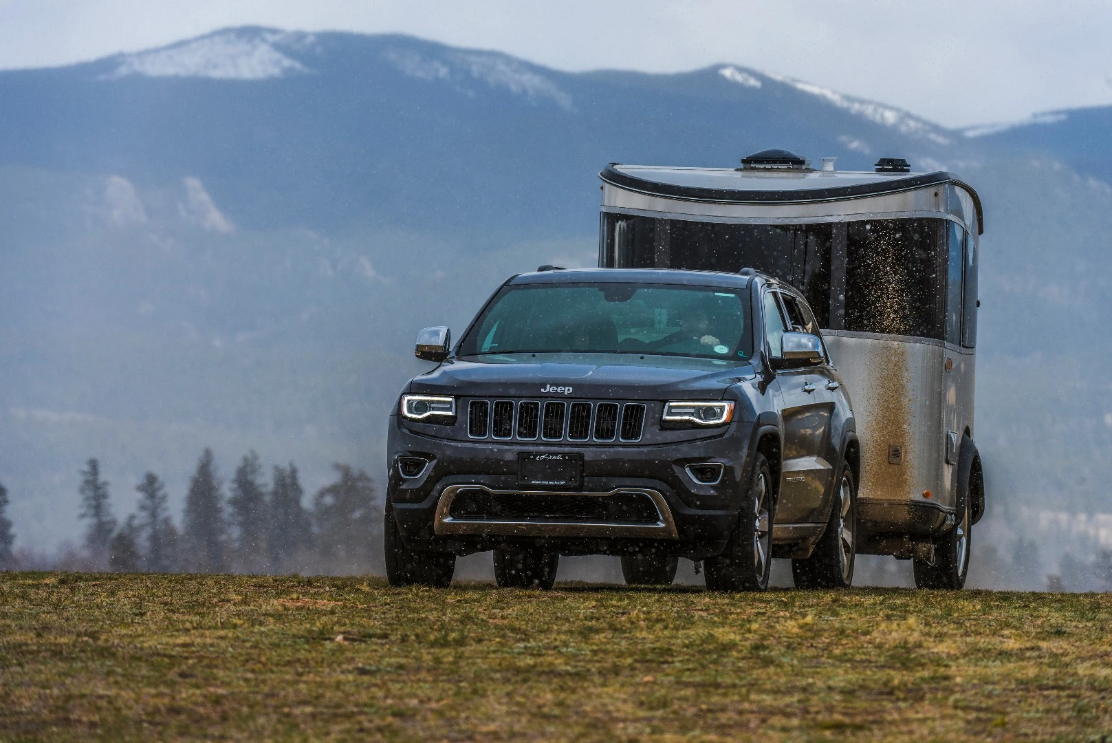 The Airstream Basecamp weighs 2,585 lb (with battery and LP) and has a gross vehicle weight rating of 3,500 lb