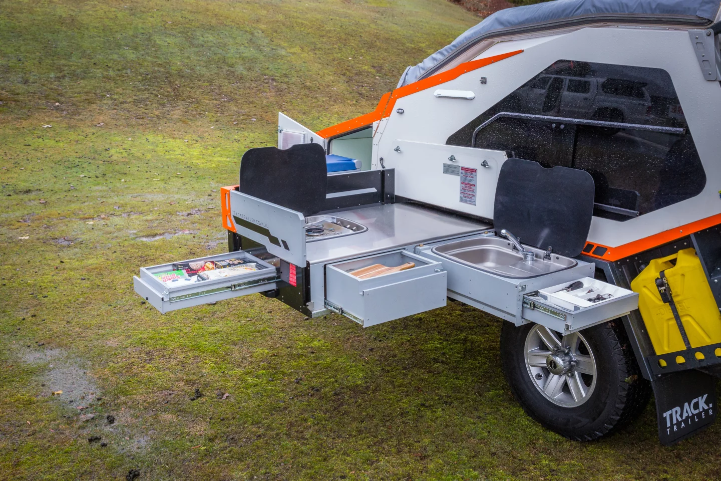 The Track premium kitchen offers serious food prep and cooking space