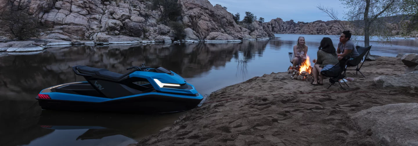 The WAV's electric motor produces instant torque, and all of the electronics are protected by an IP68-rated waterproofing system