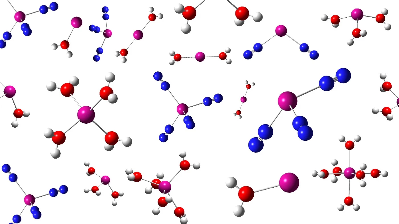 Nobelium molecules formed with nitrogen and water
