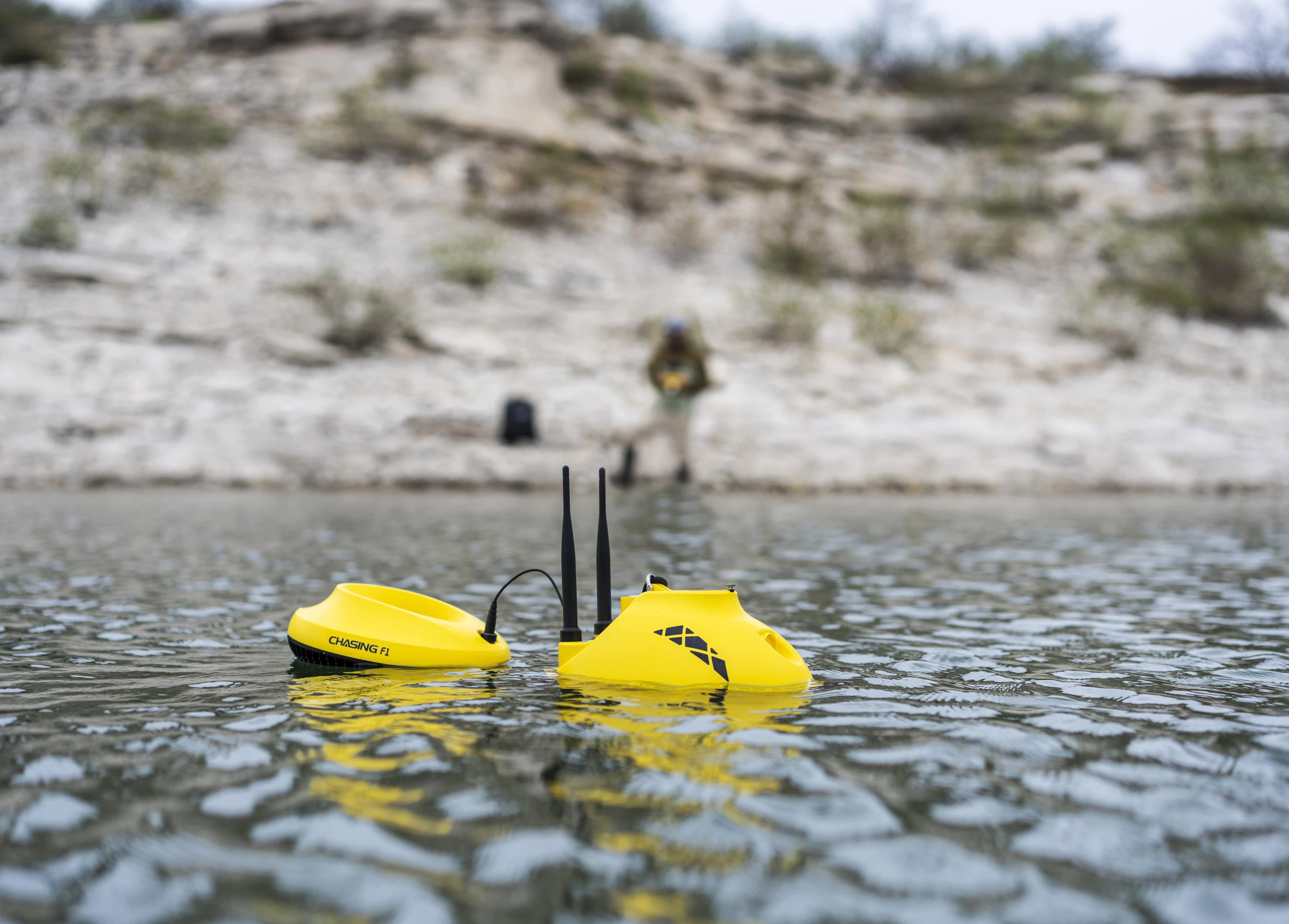 Optional extras include a towable fish-attracting bait dispenser