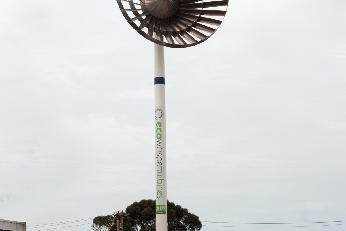 Renewable Energy Solutions Australia recently unveiled the first working installation of what is claimed to be the world's quietest wind turbine - the Eco Whisper Turbine