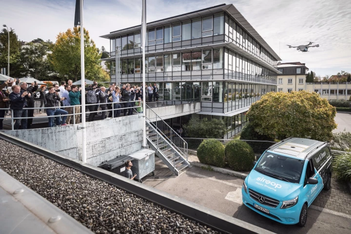 Mercedes kicked off trials of its drone-van delivery service last week
