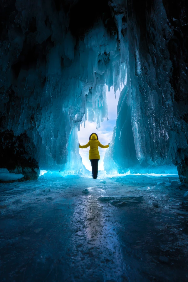 'Ice cave'. Lake Baikal Caves, Russia