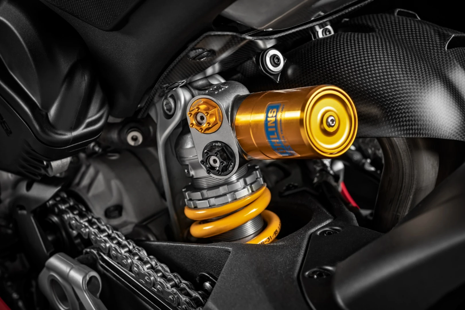 2019 Ducati Panigale V4R: Ohlins rear suspension