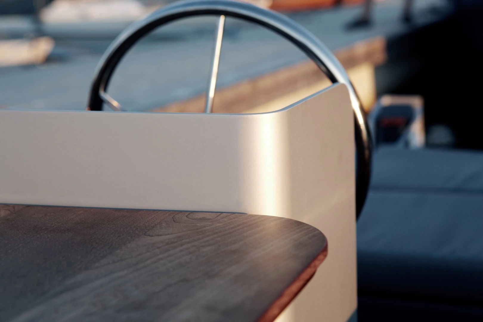 The Rand Picnic Sport features a steering wheel and adjustable table