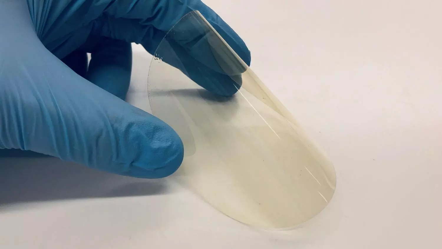 A sample of the new bioplastic