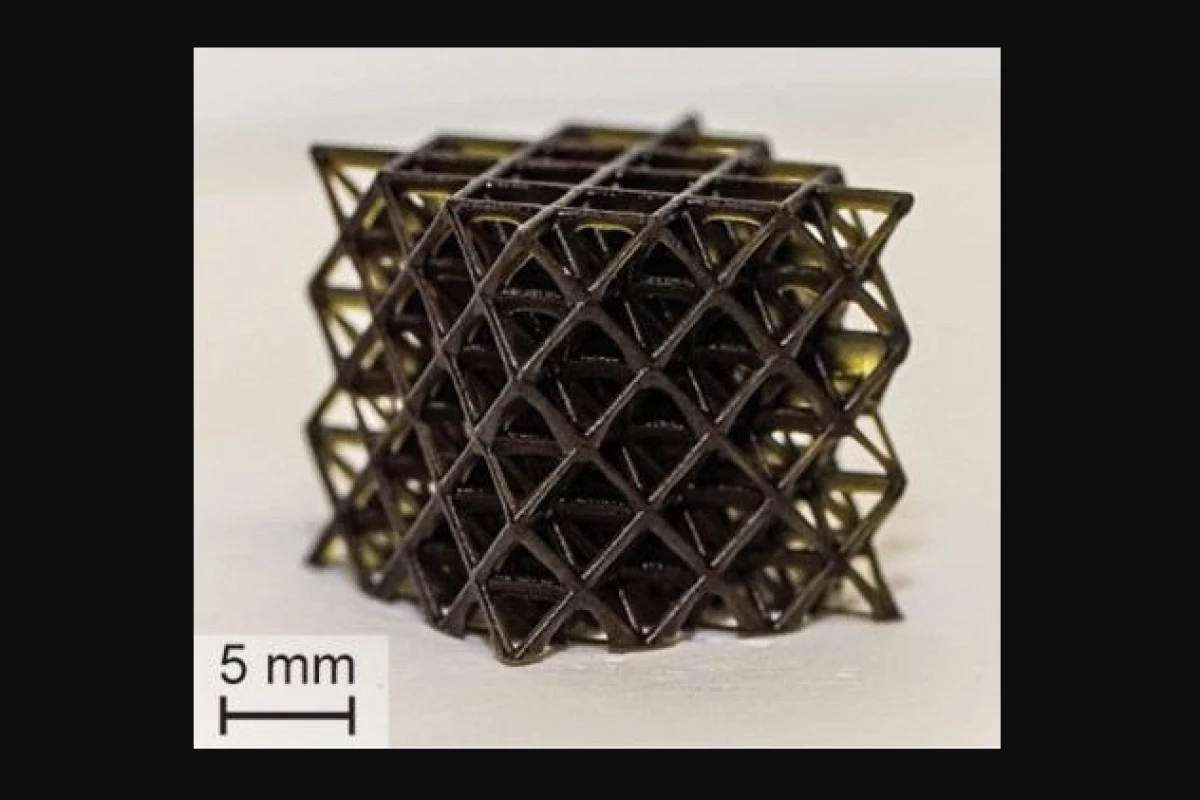 An example of a complex object printed from the resin