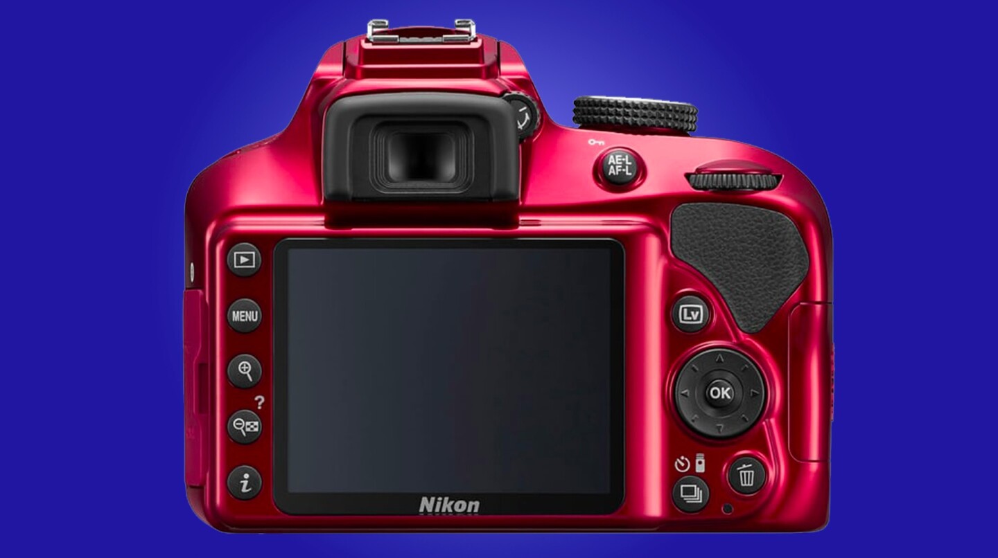 The entry-level Nikon D3400 DSLR comes in a number of color options
