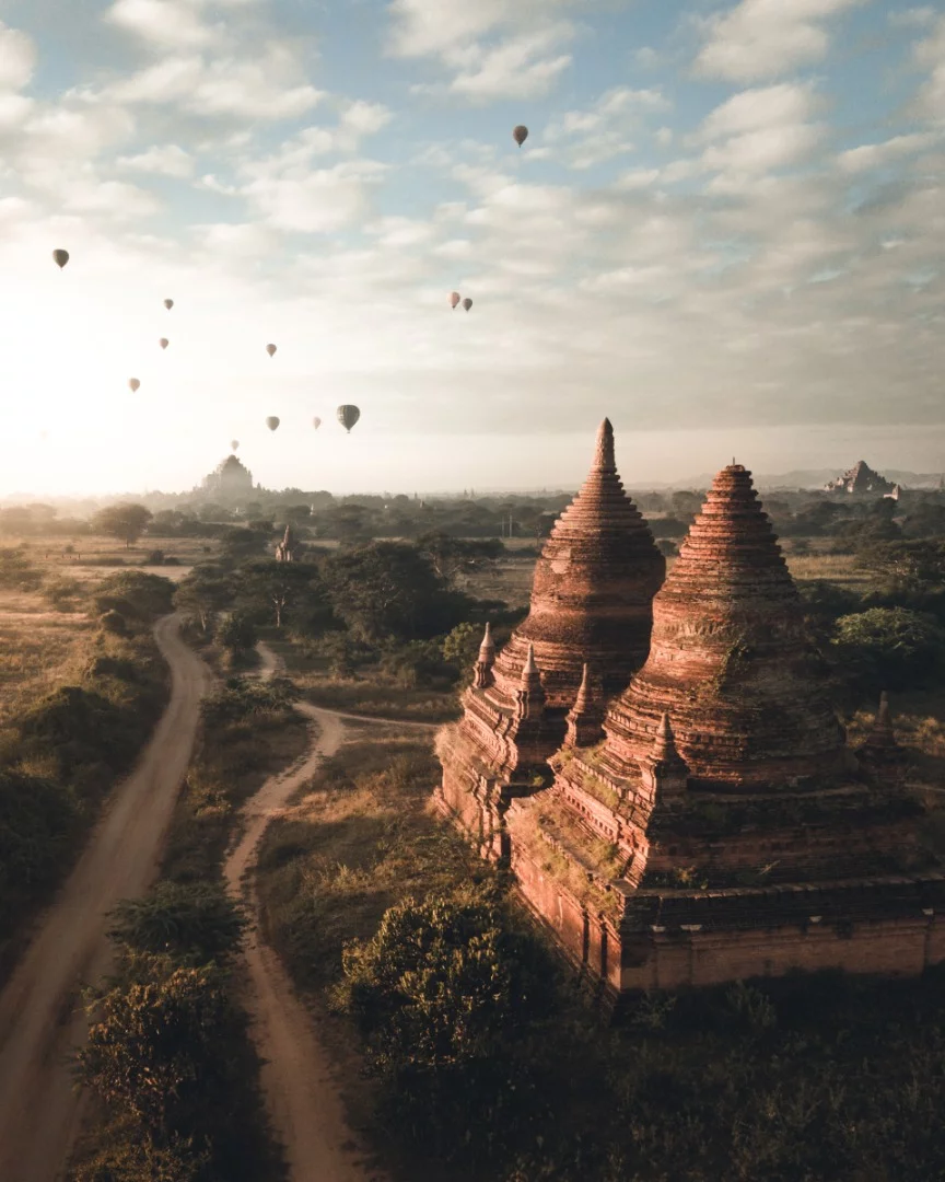 Second Place in the Architecture category. Sunrise in Bagan, Myanmar
