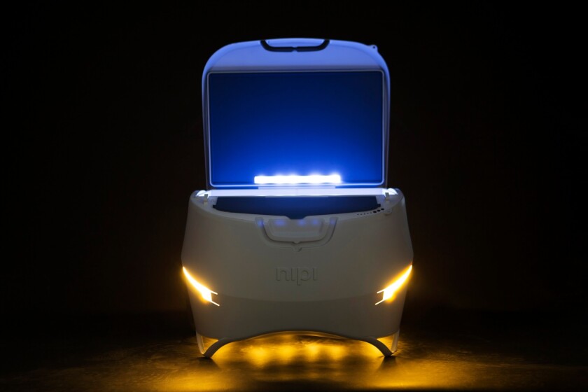 The nipi cooler boasts 1,000 lumens of internal and external LED lighting