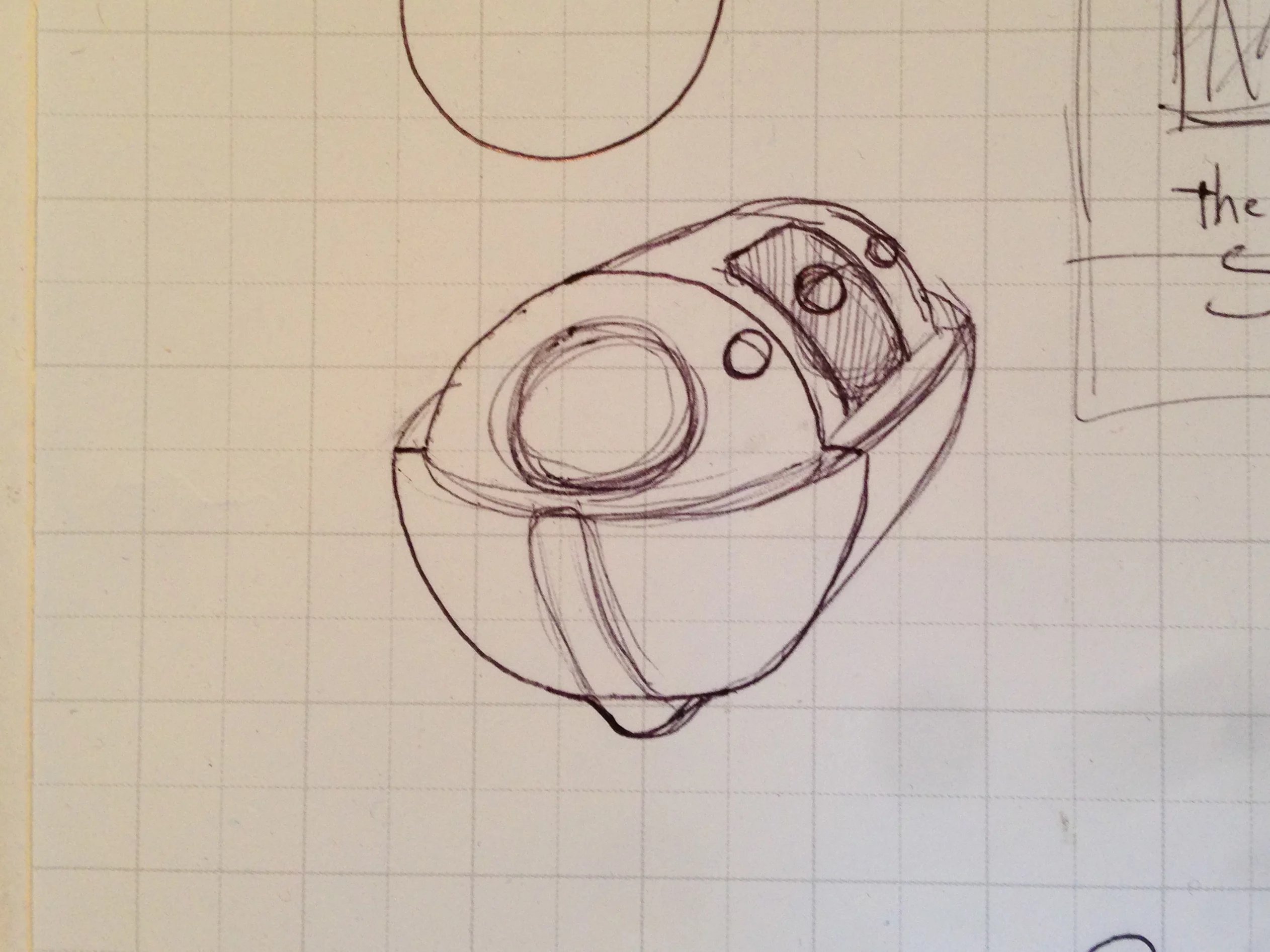 An early sketch of the Tsunamiball (Photo: Chris Robinson)