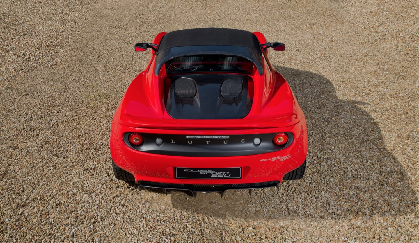 The mid-engined Elise Sprint is lighter, faster and better looking than the regular car