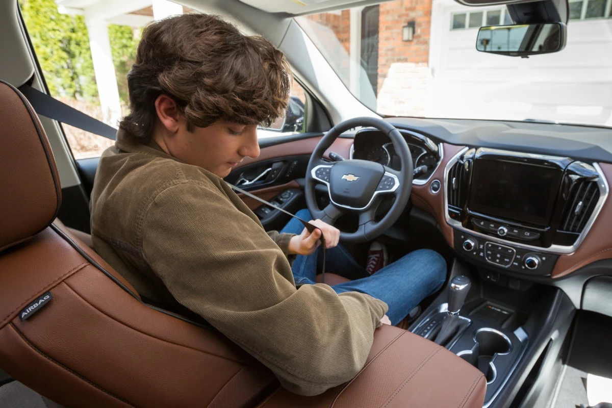 According to Chevrolet, teen drivers are far less likely to use a seat belt