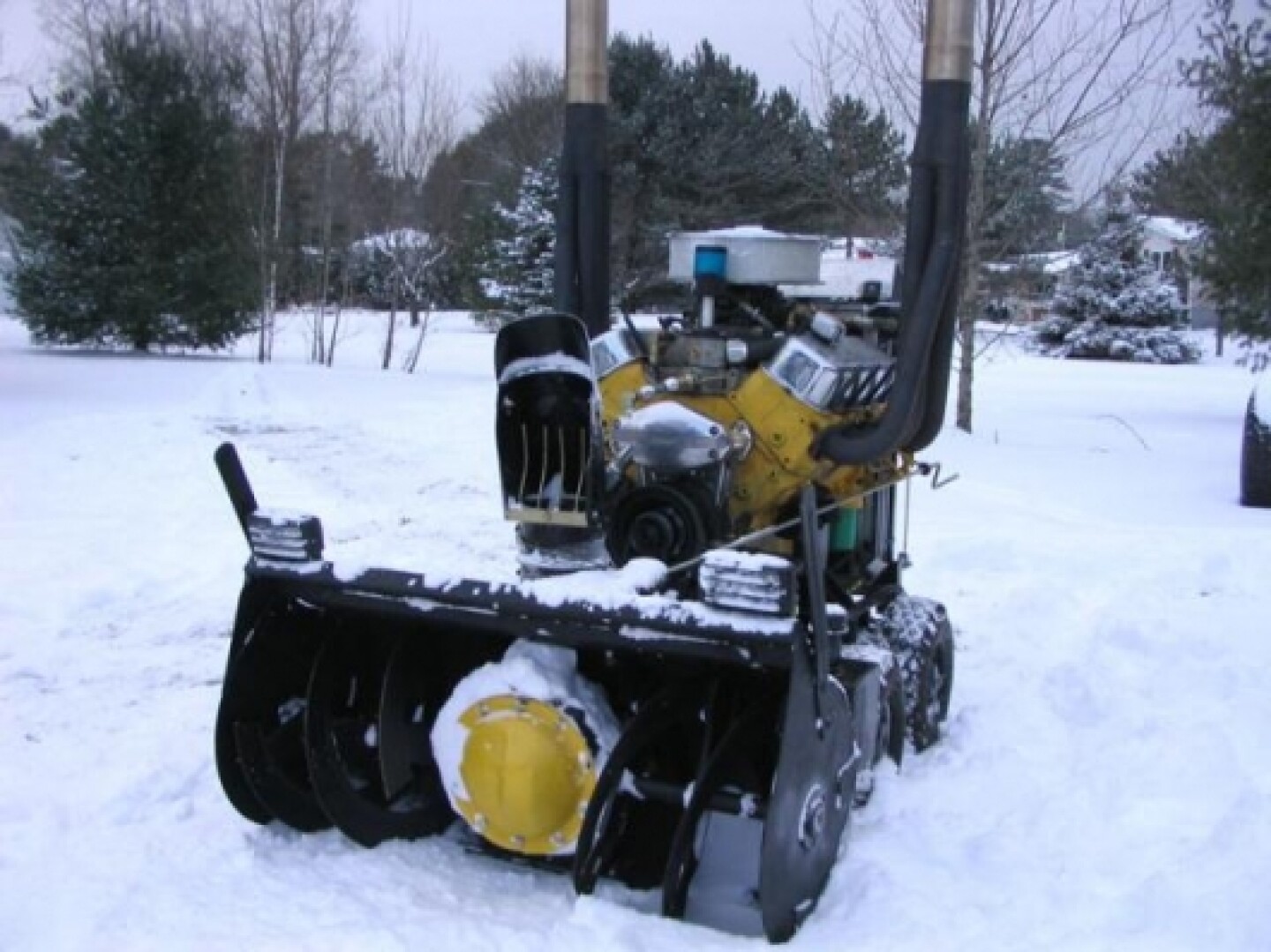 For the man with everything the V8 snowblower