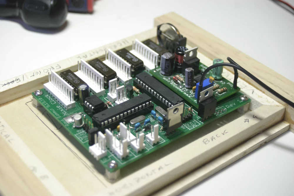 Back panel with circuit board attached