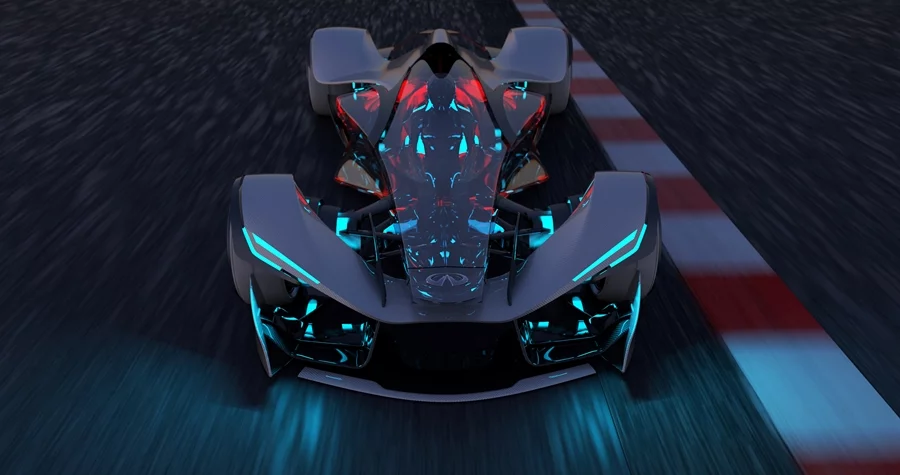 A front view of the Synaptiq in race mode