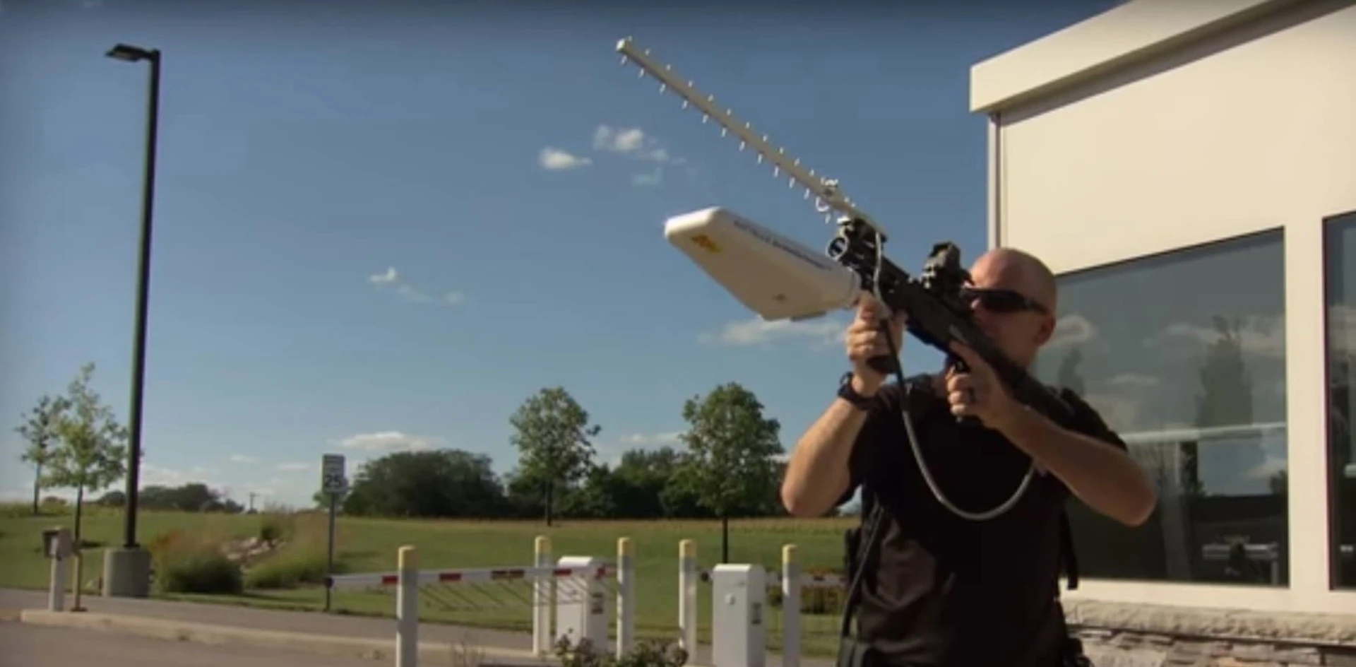 Battelle’s DroneDefender fires radio waves in a 30-degree cone
